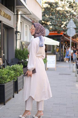 Öykü İkili Takım Bej - 3014 - Kadeem Giyim (1)