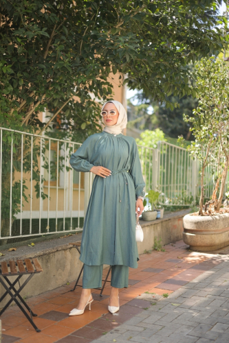 Öykü İkili Takım Mint Yeşili - 3014 - Kadeem Giyim