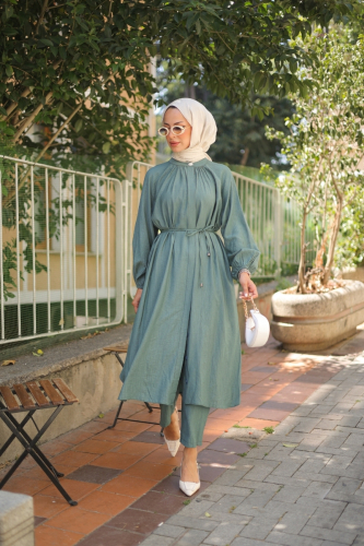 Öykü İkili Takım Mint Yeşili - 3014 - Kadeem Giyim (1)