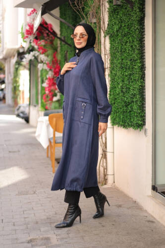Rüya Süet Kaban Lacivert - 422529 - 9
