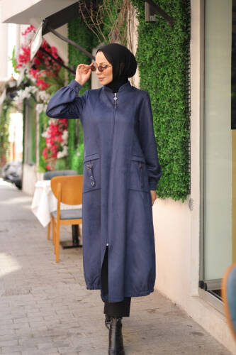 Rüya Süet Kaban Lacivert - 422529 - 10