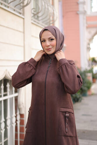 Rüya Süet Kaban Kahverengi - 422529 - 6