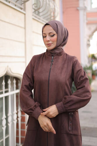 Rüya Süet Kaban Kahverengi - 422529 - 9