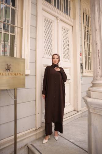 Sadezen İkili Takım Kahverengi - 3003 - Kadeem Giyim (1)