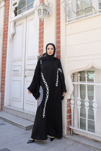 SAVİNA KİMONO & Siyah - 9009 - Kadeem Giyim