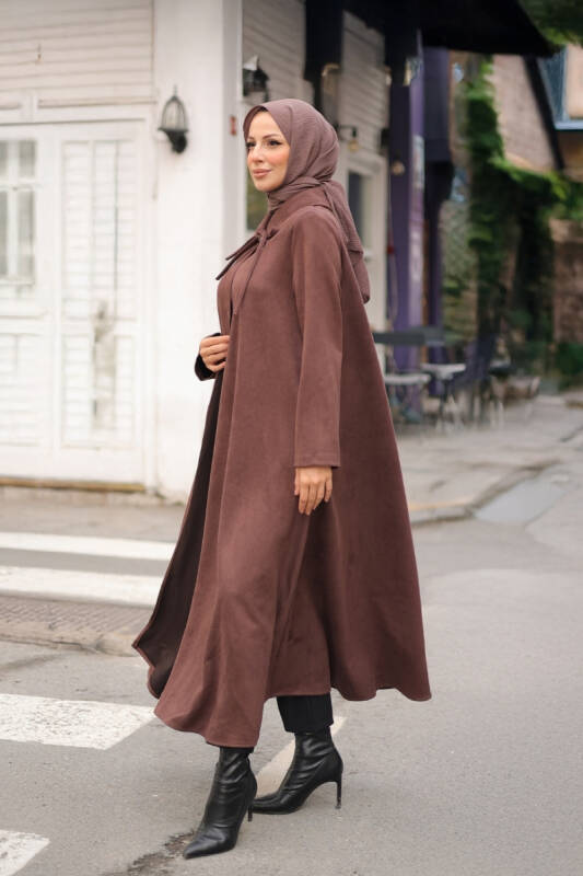 Selva Süet Kaban Kahverengi - 422535 - 4