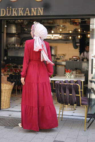 TALURA ELBİSE & Bordo - 8004 - 6