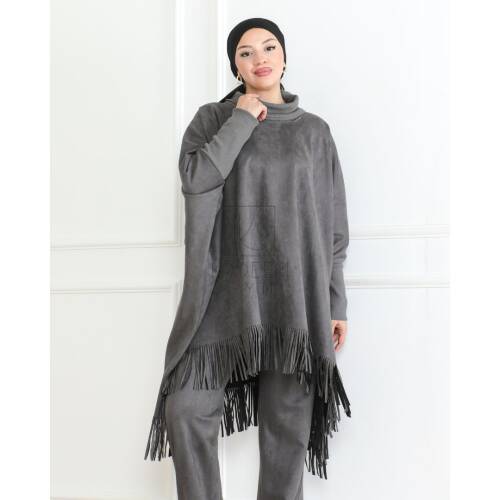 Viona Süet Panço - 2015 - Kadeem Giyim