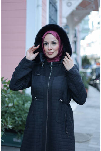 Zerina Kapitone Süet Kap Siyah - 422527 - 6